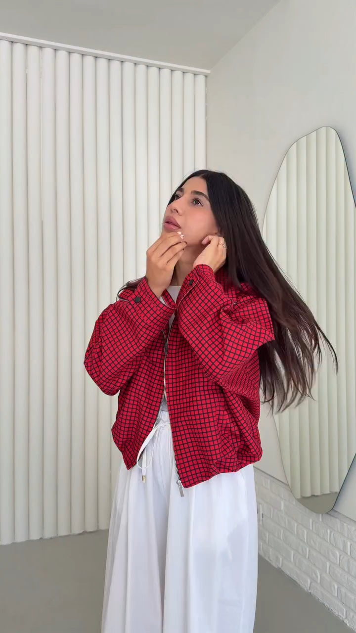 Veste Rouge à Carreaux