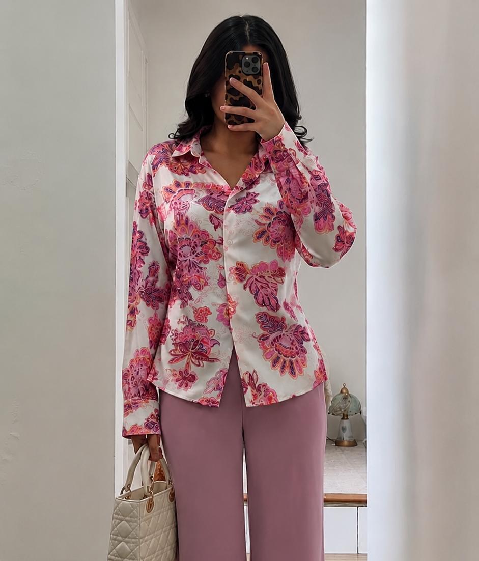Chemise Florale Élégante – Léger & Confortable