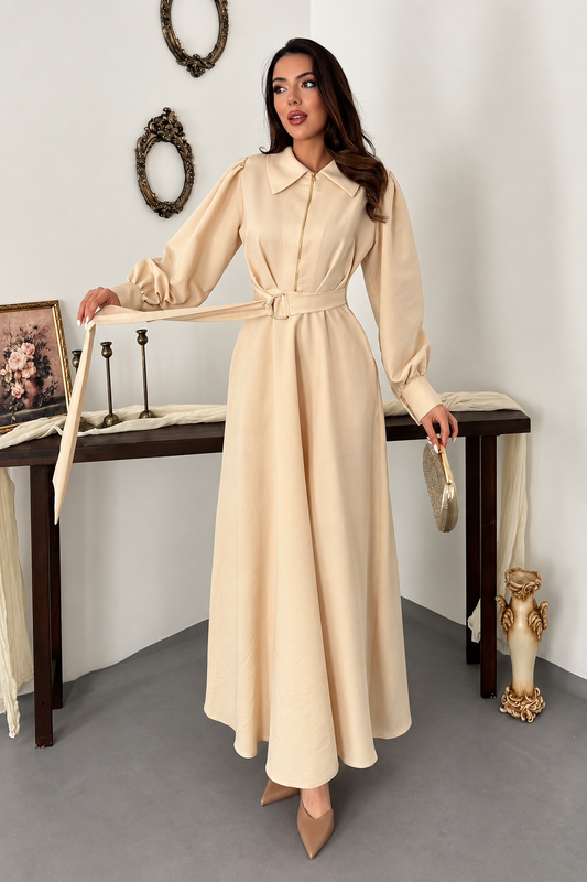 Robe Longue Ceinturée