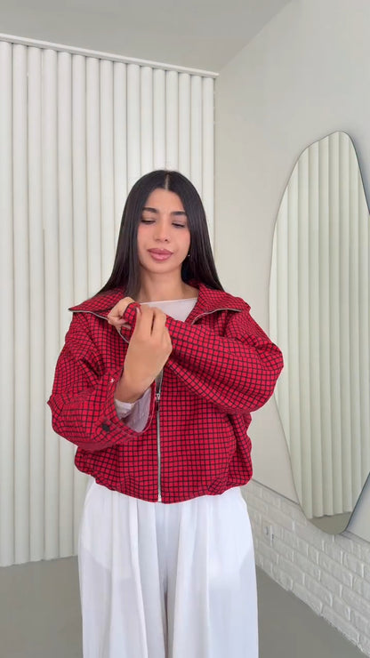 Veste Rouge à Carreaux
