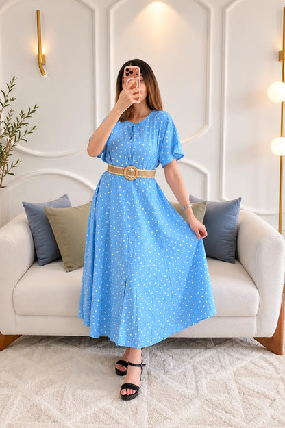 Navy Polka Dot